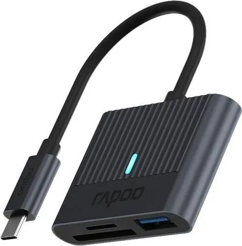 Preisvergleich Produktbild Rapoo USB-C Kartenleser, grau (00217694)