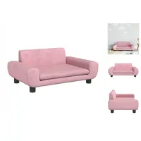 vidaXL Kindersofa Rosa 70x45x33 cm Samt