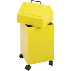 Abfalltrennung 45, fahrbar, RAL 1003/1003, 45 Ltr.