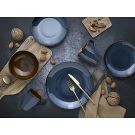 CreaTable Kombiservice Mallorca 16-tlg. blau/braun