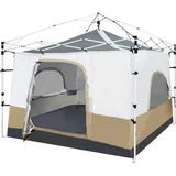 REDCAMP 3 m x 3 m Campingzelt, tragbares Pop-Up-Vordach, verwandelt gerades Bein Baldachin in Camping-Innenzelt, quadratisches Zelt mit vollem Boden (Baldachin/Rahmen nicht im Lieferumfang enthalten),