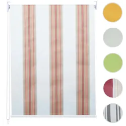 Rollo HWC-D52, Fensterrollo Seitenzugrollo Jalousie, 100x160cm Sonnenschutz Verdunkelung blickdicht ~ wei√ü/rot/beige