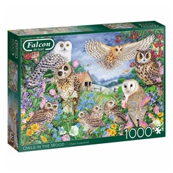 Jumbo Spiele Puzzle »Falcon Owls in the Wood 1000 Teile«, 1000 Puzzleteile bunt