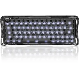 Gravastar Mercury V60 Magnetische Gaming Tastatur, 8000Hz Polling Rate, Rapid Trigger Hall Effect Switches, 0.005mm Präzision, Hot-Swap, RGB, Kabelgebunden - Onyx Crystal