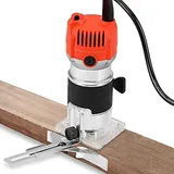 Oberfräse Multifräse Trimmer Kantenfräse 580W Holzfräse Elektrische Handschneider Einhandfräse Fräse 6,35 mm Multifunktionsfräse Hand Routing Fräsen Trimmfräser 30000 U/min für Trimmen Schlitzkerben