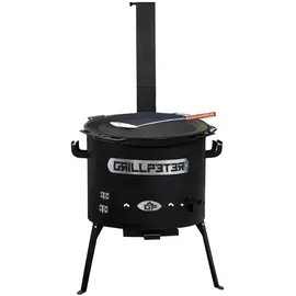 Grillpeter Utschak Set Asamat mit Kazan 15 Liter Gusseisen mit Schöpflöffel