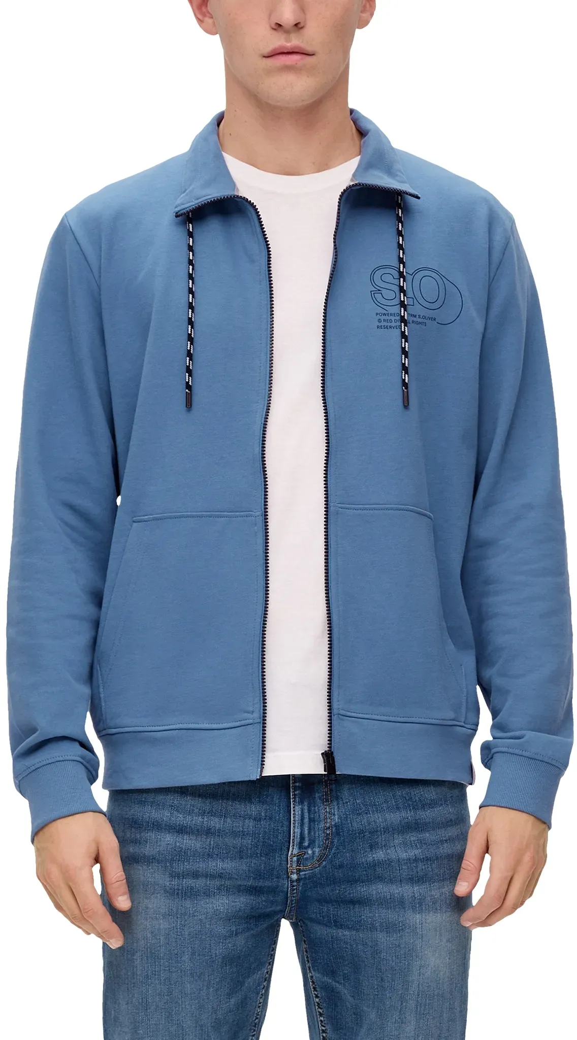 s.Oliver Sweatshirt, mit Frontprint auf der Brust s.Oliver blue S