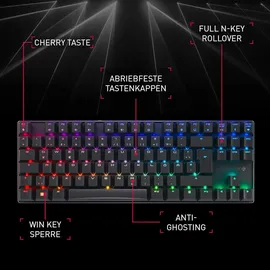 Cherry MX Board 3.0 S Wireless schwarz, MX2A RGB RED, USB/Bluetooth, DE (G80-3872LJBDE-2)
