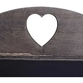 Mendler Werbetafel HWC-E51, Aufsteller Kreidetafel, 66x37x27cm Shabby-Look Vintage ~ grau-braun