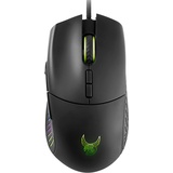 L33T Gaming L33T GUNGNIR Gaming Maus, high Performance Gaming Mouse für Gamer und eSportler, mit 8 Tasten, optischer Sensor mit 16.200 DPI, austauschbare Daumentasten.