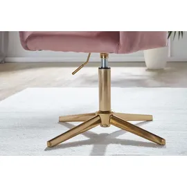 FineBuy Drehstuhl Samt Rosa