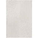 Teppich In-/Outdoor Kurzflor 3D-Wirkung Polypropylen Küche Creme Rechteckig 160x230 | Kadima Design