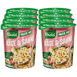 Knorr Pasta Snack Käse-Sahne 63 g, 8er Pack