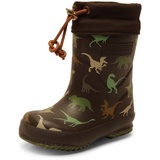 Bisgaard Unisex Kinder Thermo Gummistiefel, Brown Dino, 24 EU
