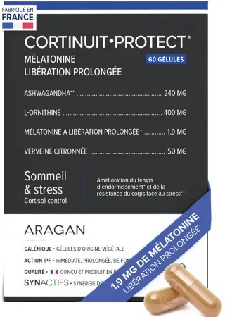 Aragan CortiNuit Protect Schlaf Und Stress 60 Kapseln