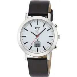 ETT Eco Tech Time Funk-Solar Herrenuhr Station Watch mit Lederband