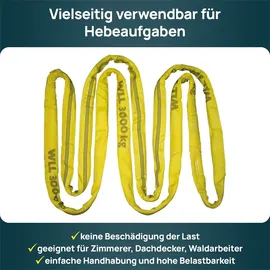 Kerbl Rundschlinge Umfang 4 m Tragkraft 3t/6t gelb
