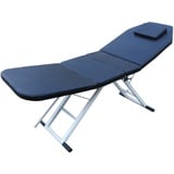 Massageliege 3 Zonen Klappbares Kosmetikliege Spaliege SPA Salon Schönheit Massagetisch Bett Massagebank Dreifach Gefaltetes Kosmetikbett Tragbare 182cm, Tragfähigkeit 220-250 kg (Blau)