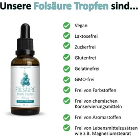 sinoplasan gmbh Folsäure MONO 400 ug 5-MTHF Tropfen zum Einnehmen