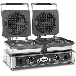 Gastro Waffeleisen American Ø16 - doppelt, wechselbare Backplatten