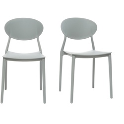 2 Design-Stühle Grau Polypropylen ANNA