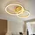 GBLY ZMH Deckenlampe LED Deckenleuchte Wohnzimmer - Wohnzimmerlampe Modern Design Dimmbar mit Fernbedienung Gold 2 Ring aus Acryl 46W Deckenbeleuchtung für Schlafzimmer Küche