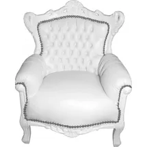 Casa Padrino Kindersessel Barock 0 x 0 cm Massivholz weiß/weiß
