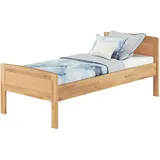 Erst-Holz Einzelbett Buche hohes Seniorenbett 90x220 Überlänge V-60.72-09-220 ohne Zubehör