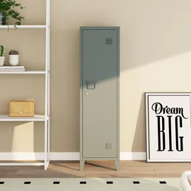 [en.casa] Einzelspind Kurikka 137 x 38 x 38 cm Dunkelgrau
