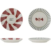 Bloomingville Yule Brotteller 12,5 cm mehrfarbig 2er Set