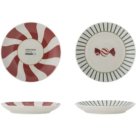 Bloomingville Yule Brotteller 12,5 cm mehrfarbig 2er Set