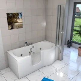 AcquaVapore Seniorendusche und Wanne mit Whirlpool S12D-TH-WP-L Dusche 170x85cm