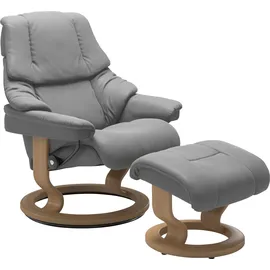 Stressless Relaxsessel "Reno", grau (wild dove batick), B:79cm H:98cm T:75cm, Leder BATICK: BATICK ist ein leicht korrigiertes, durchgefärbtes und genarbtes Möbelleder, bei dem die meisten Unebenheiten und Spuren in der Regel entfernt wurden.
