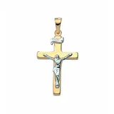 Kettenanhänger ADELIA ́S "Kreuzanhänger 333 Gold ( 8K )", silber, Schmuckanhänger, Damen, Gold, Kettenanhänger, Goldanhänger Kreuz