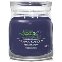 Yankee Candle Lakefront Lodge Duftkerze 368 g blau