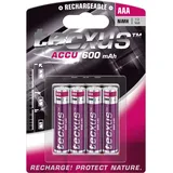 Tecxus 14112 Micro AAA (1,2V, 600mAh) Akku, 4-er Pack