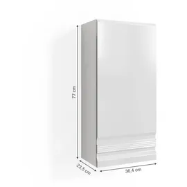 Vicco Badschrank Weiß Hochglanz, Wandschrank