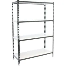 Proregal Schwerlastregal Metall 150x80x50 cm Anthrazit/Weiß