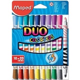 Maped M847010 - Filzstifte Color Peps Longlife Duo, 10er Packung, c1, bunt