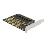 DeLock PCI Express x16 Karte zu 4 x intern NVMe M.2 Key M - Bifurcation