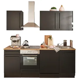 BASIC by Balculina Küchenzeile Jazz 220 cm schwarz