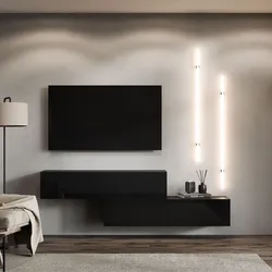 TV Lowboard 2x 140 cm Schwarz