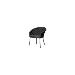 Alexander Rose CORDIAL Luxe Dining Sessel dark grey mit Kissen