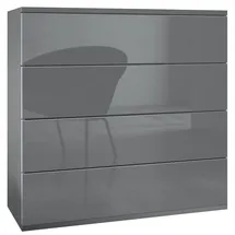 Vladon Pavos 76 x 76 x 35 cm Anthrazit matt/Grau Hochglanz