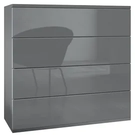 Vladon Pavos 76 x 76 x 35 cm Anthrazit matt/Grau Hochglanz