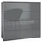 Vladon Pavos 76 x 76 x 35 cm Anthrazit matt/Grau Hochglanz