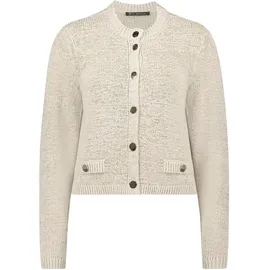 Betty Barclay Strickjacke mit aufgesetzten Taschen Grau Beige 42
