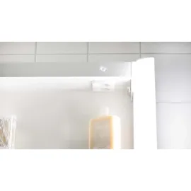 Schneider EASY LED-Lichtspiegelschrank, eine Tür wechselbarer Anschlag, 60x70x14cm, 175.060.01.0201, Ausführung: CH-Norm/Korpus weiss/3000K