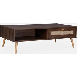 sweeek - Couchtisch mit Rohrgeflecht 110 x 59 x 39 cm