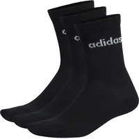 Adidas Adidas, Set Di 3 Paia Di Calze Alte Per Bambini Adidas, Socken, Schwarz-Weiss, Xs, Unisex -Bambino